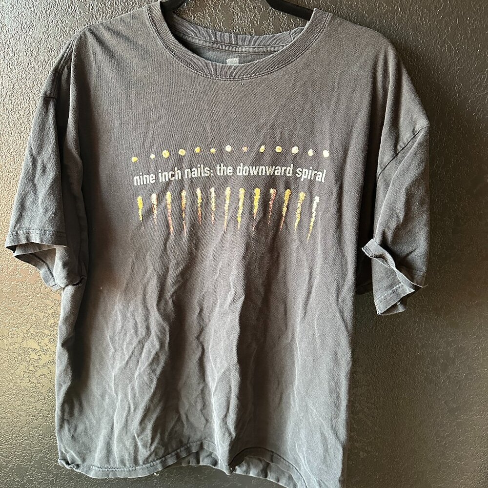 NIN The Downward Spiral XL Men's Shirt Front & Back Design